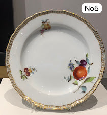 Meissen Porcelain Biedermeier Plate with Fruit & Vegetables, Circa 1830 #5