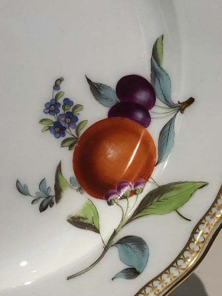 Meissen Porcelain Biedermeier Plate with Fruit & Vegetables, Circa 1830 #5