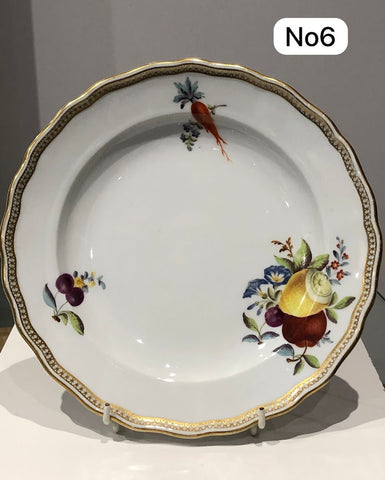 Meissen Porcelain Biedermeier Plate with Fruit & Vegetables, Circa 1830 #6