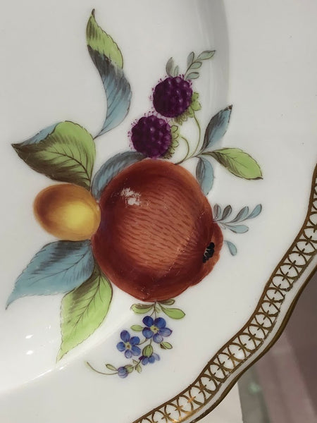 Meissen Porcelain Biedermeier Plate with Fruit &  Vegetables, Circa 1830 #7