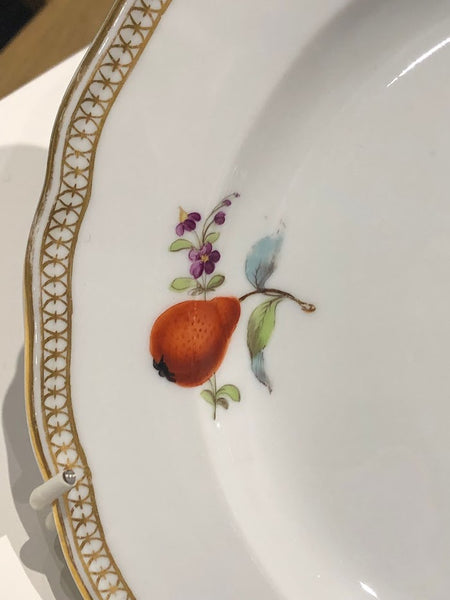 Meissen Porcelain Biedermeier Plate with Fruit & Vegetables, Circa 1830 #10