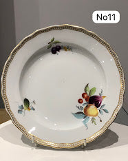 Meissen Porcelain Biedermeier Plate with Fruit & Vegetables, Circa 1830 #11