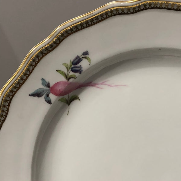 Meissen Porcelain Biedermeier Plate with Fruit & Vegetables, Circa 1830 #14