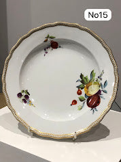 Meissen Porcelain Biedermeier Plate with Fruit & Vegetables, Circa 1830 #15