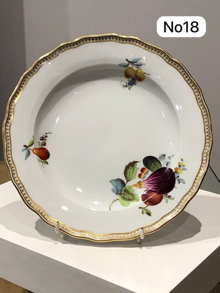 Meissen Porcelain Biedermeier Plate with Fruit & Vegetables, Circa 1830 #18