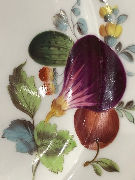 Meissen Porcelain Biedermeier Plate with Fruit & Vegetables, Circa 1830 #18