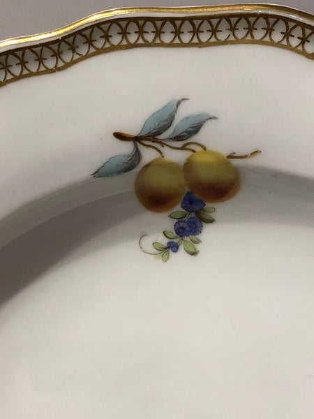 Meissen Porcelain Biedermeier Plate with Fruit & Vegetables, Circa 1830 #18