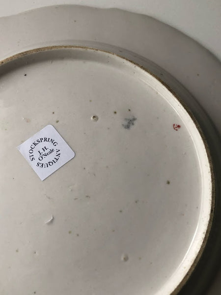 Chelsea Porcelain Warren Hastings Plate, Red Anchor Period, 1755