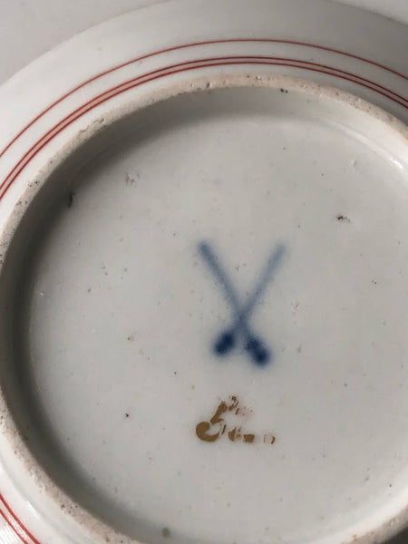 Meissen Porcelain Scenic Tea Bowl & Saucer 1725-1730