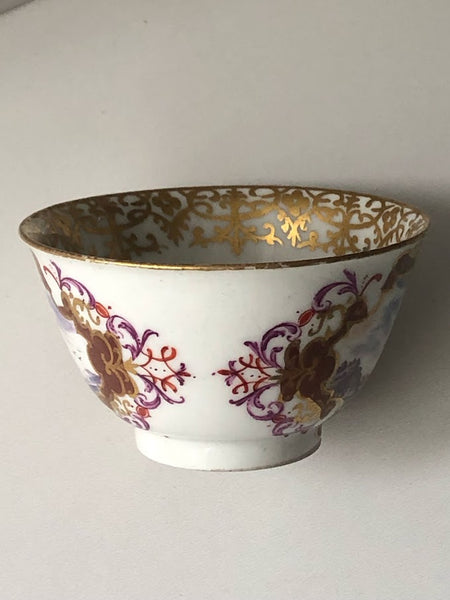 Meissen Porcelain Scenic Tea Bowl & Saucer 1725-1730