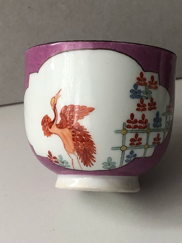 Meissen Porcelain Kakiemon Lilac Cup with Crane 1740
