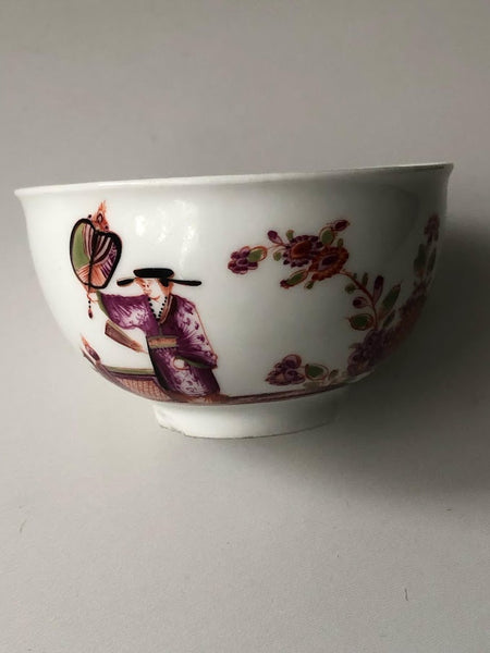 Meissen Porcelain J E Stadler Tea Bowl with Chinoiserie Figure, 1740