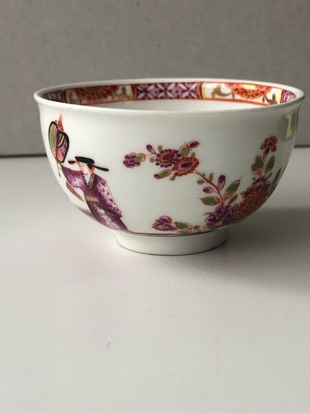 Meissen Porcelain J E Stadler Tea Bowl with Chinoiserie Figure, 1740