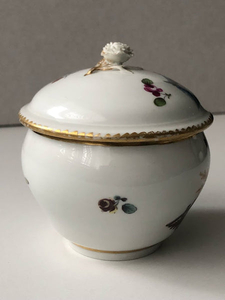 Ansbach Porcelain Town Scene Sugar Pot / Zuckerdose  Circa 1760
