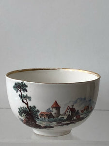 Ansbach Porcelain Town Scene Cup. Circa 1760