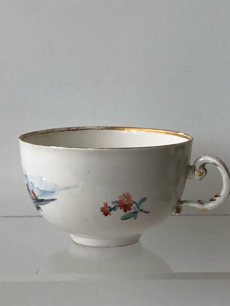 Ansbach Porcelain Town Scene Cup. Circa 1760