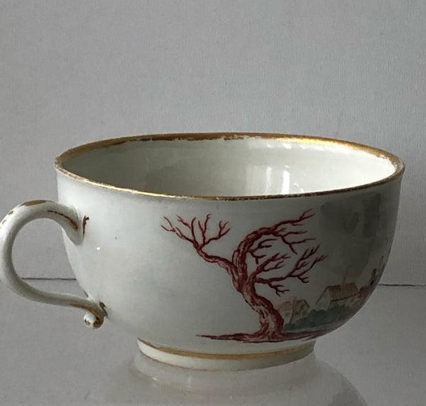 Nymphenburg Porcelain Cup with Scene of Sheep & Farmers circa 1754