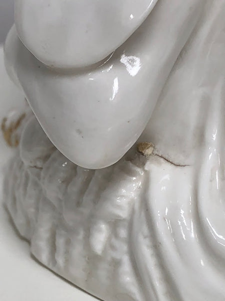 Wegely Porcelain Figure of a Courtly Gentleman with a Boy and a Dog, 1751-1757.