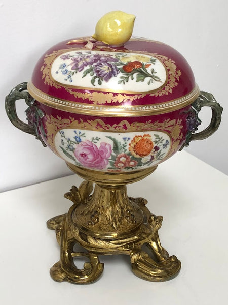 Meissen Porcelain Mounted Floral Ecuelle, 18thC