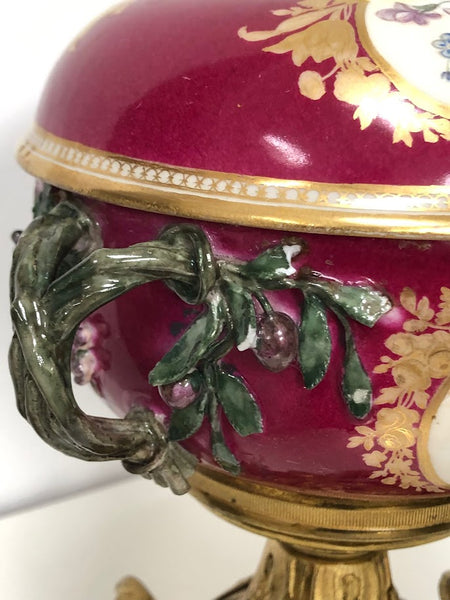 Meissen Porcelain Mounted Floral Ecuelle, 18thC