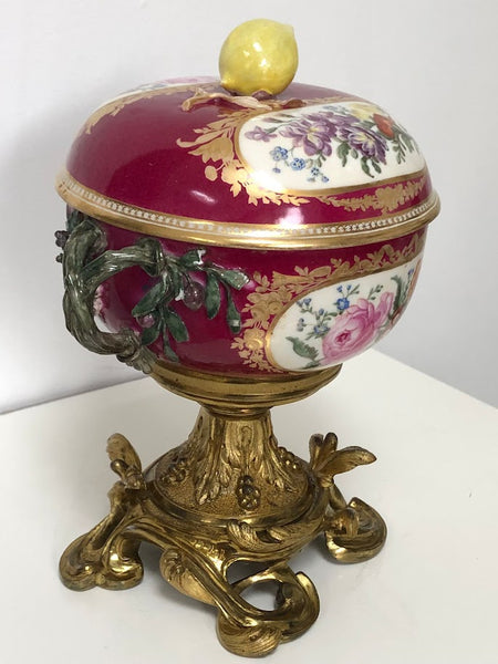 Meissen Porcelain Mounted Floral Ecuelle, 18thC