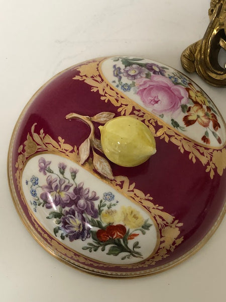 Meissen Porcelain Mounted Floral Ecuelle, 18thC