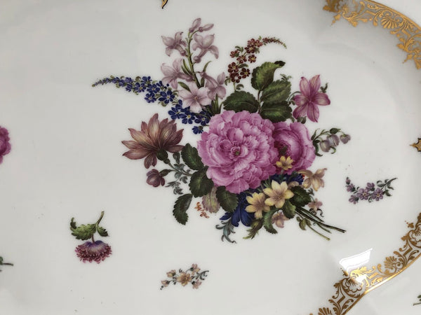 Meissen Porcelain Tray with Harbour Scenes of Turks and Camels, 19th C
