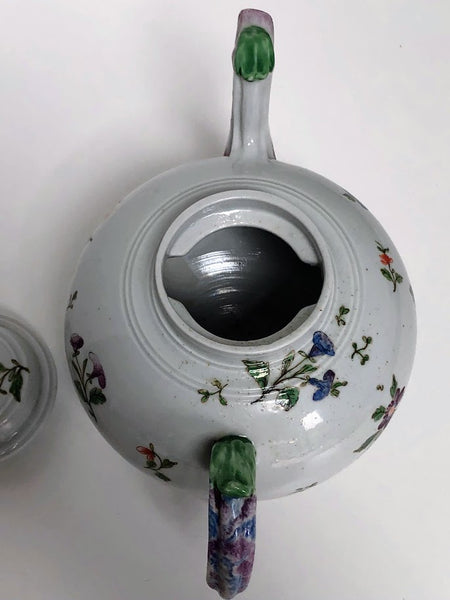 Doccia Porcelain Floral Teapot, Circa 1750
