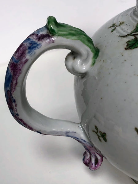 Doccia Porcelain Floral Teapot, Circa 1750
