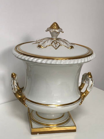 Flight, Barr & Barr Worcester ice pail, liner and cover, circa 1830