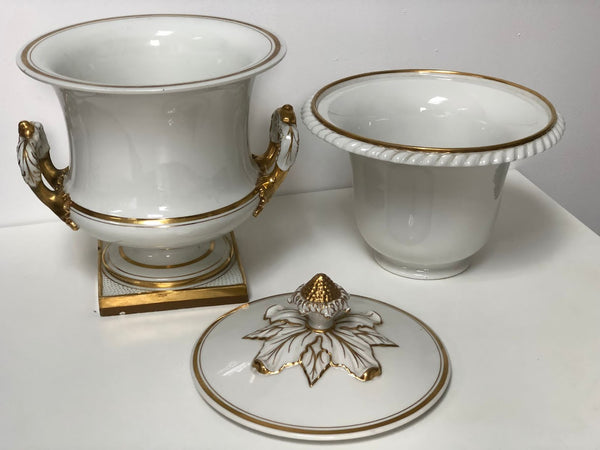 Flight, Barr & Barr Worcester ice pail, liner and cover, circa 1830