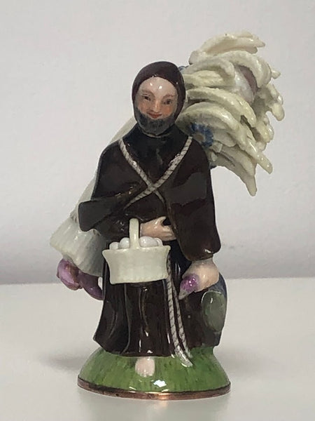 Meissen Porcelain Double Scent Bottle, "Provender to the Monastery" Circa 1740