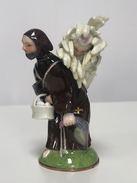 Meissen Porcelain Double Scent Bottle, "Provender to the Monastery" Circa 1740
