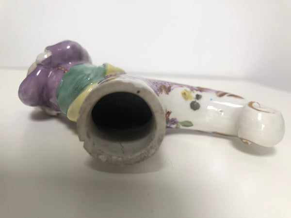 Meissen Porcelain Figural Lady Cane Handle 19th C