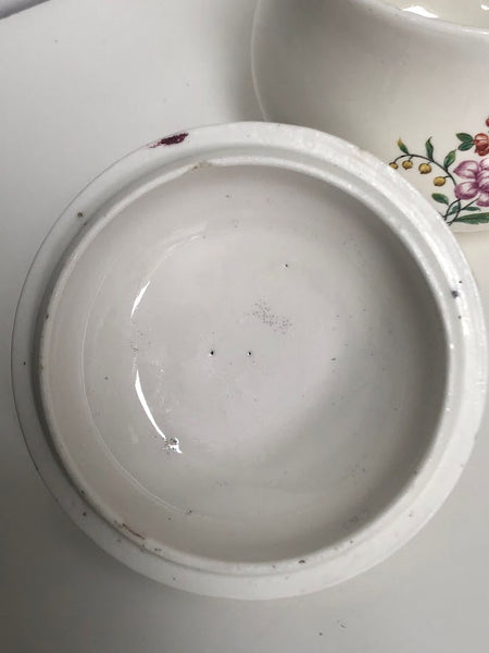 Chantilly Porcelain Floral Sugar Bowl and Cover, c.1750