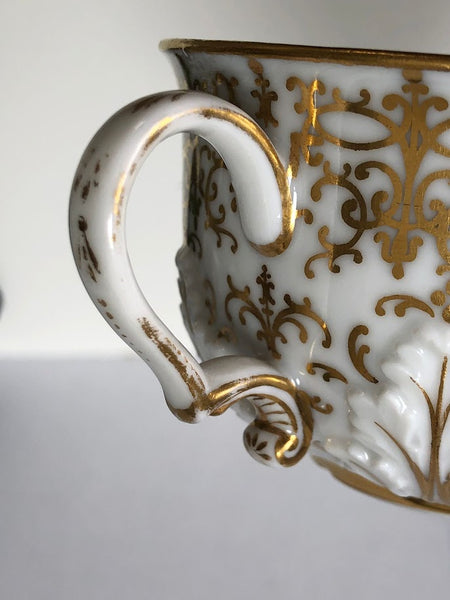 Meissen Porcelain Bottger, Gilt Cup & Saucer, Circa 1720
