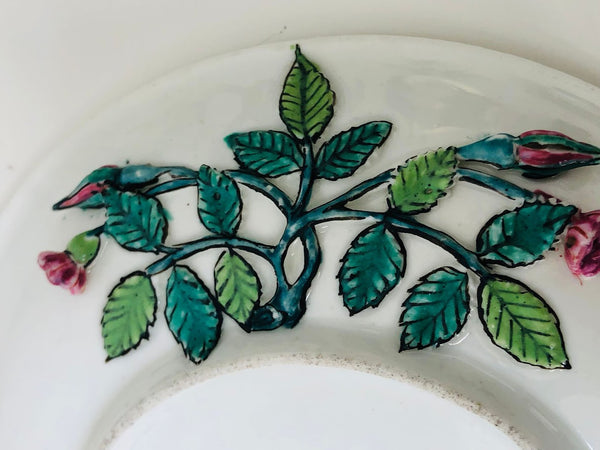 meissen böttger Rosen- Laub Tea Bowl & Saucer 1713-1715