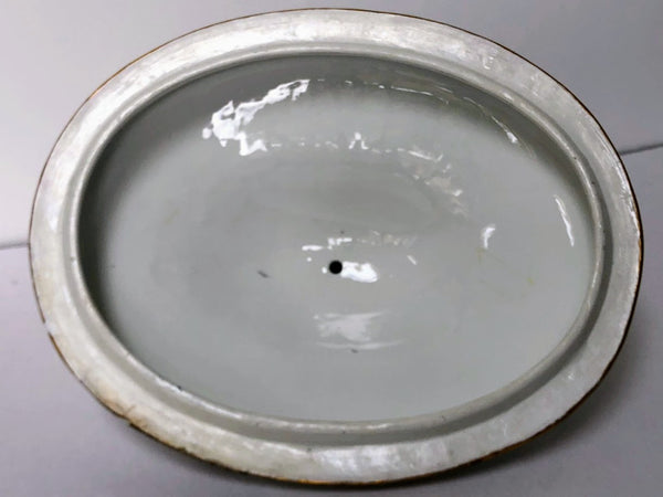 Meissen Porcelain Woodcut Floral Tureen & Tray, circa 1745