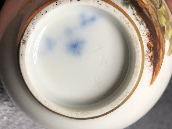 Oude Loosdrecht Porcelain Ornithological Tea Bowl by Johannes de Mol, 1770s.