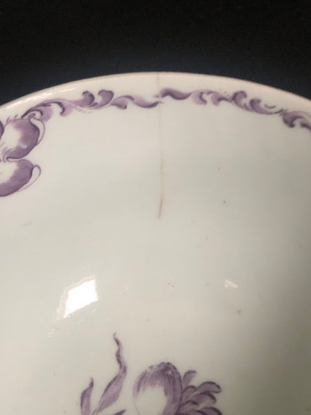 First Period Worcester Porcelain Broth Pot 1758-1760