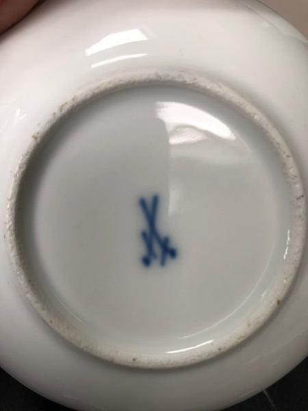 Meissen Porcelain Cobalt Blue Scenic Saucer, 19th C