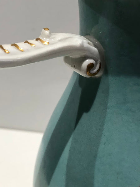 Meissen Turquoise Ground Coffee Pot, circa 1735 - 1740