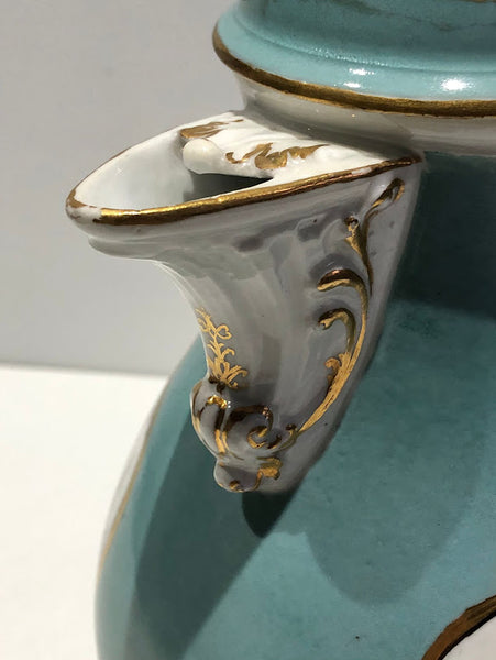 Meissen Turquoise Ground Coffee Pot, circa 1735 - 1740