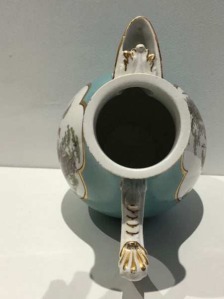 Meissen Turquoise Ground Coffee Pot, circa 1735 - 1740