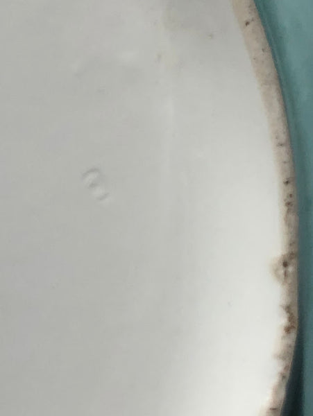 Meissen Turquoise Ground Cup & Saucer with Courting Couples, circa 1740