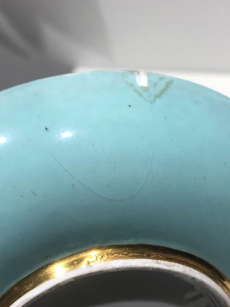 Meissen Turquoise Ground Cup & Saucer with Courting Couples, circa 1740 #5