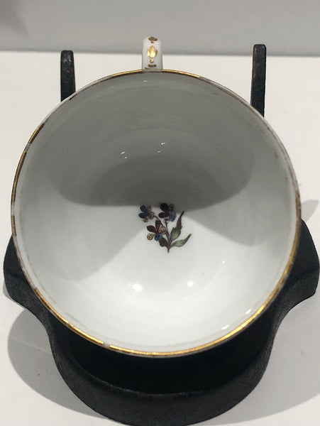 Meissen Turquoise Ground Cup & Saucer with Courting Couples, circa 1740 #5