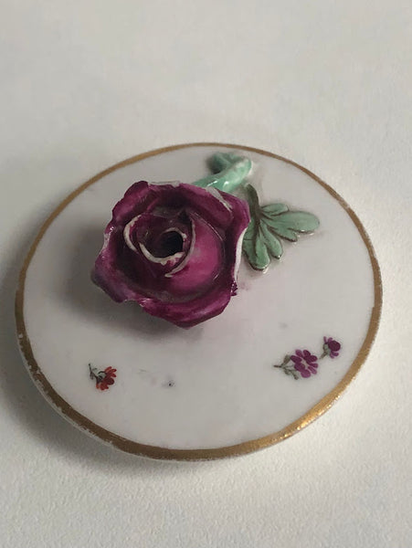 Höchst Porcelain Tea Pot with Tennier Scenes, Circa 1760