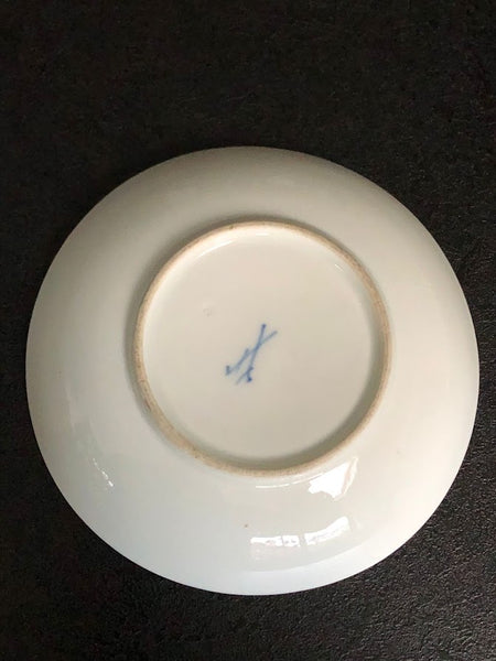 Meissen Porcelain Saucer with Washer Women, 19th C