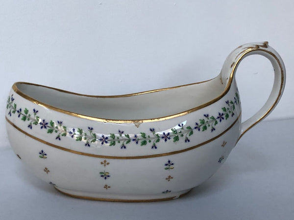 Rue de Crussol (Paris) Porcelain Bourdaloue with Cornflowers 1789-1792